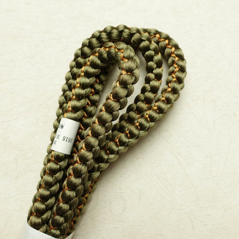 帯揚げ帯締めセット 美品 セット品 縮緬 正絹 その他の柄 シンプル 和装小物 緑・うぐいす色_画像15