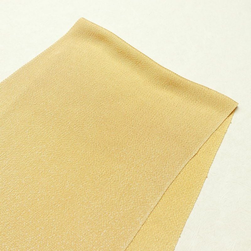 帯揚げ帯締めセット セット品 縮緬 正絹 古典柄 金彩 フォーマル 扇子 和装小物 黄・黄土色_画像2