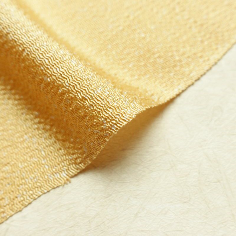 帯揚げ帯締めセット セット品 縮緬 正絹 古典柄 金彩 フォーマル 扇子 和装小物 黄・黄土色_画像11