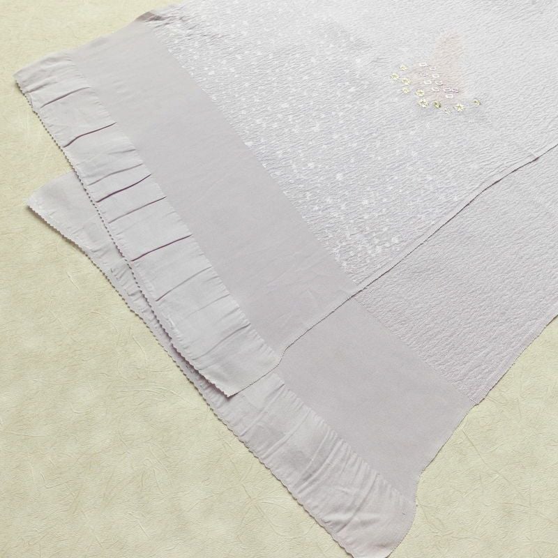 帯揚げ帯締めセット セット品 平組 正絹 花柄 シンプル 和装小物 紫・藤色_画像4