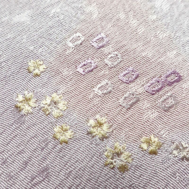 帯揚げ帯締めセット セット品 平組 正絹 花柄 シンプル 和装小物 紫・藤色_画像9