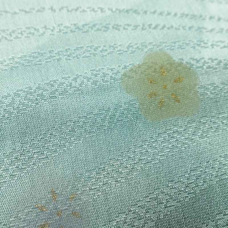 帯揚げ帯締めセット セット品 平組 正絹 花柄 金彩 フォーマル 和装小物 青・紺_画像8