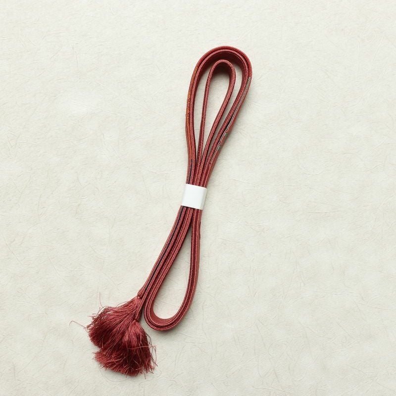 帯揚げ帯締めセット セット品 平組 正絹 縞柄・線柄 シンプル 和装小物 紫・藤色_画像15