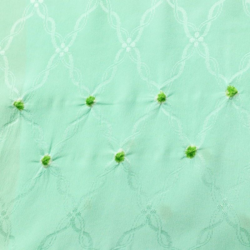 帯揚げ帯締めセット 良品 セット品 絞り 正絹 花柄 和装小物 緑・うぐいす色_画像7