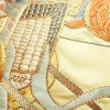 名古屋帯 太鼓柄 金駒刺繍 正絹 古典柄 名古屋仕立て なごや帯 リサイクル帯 帯 刺繍 御所車 クリーム_画像6