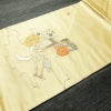 名古屋帯 太鼓柄 金駒刺繍 正絹 古典柄 名古屋仕立て なごや帯 リサイクル帯 帯 刺繍 御所車 クリーム_画像11