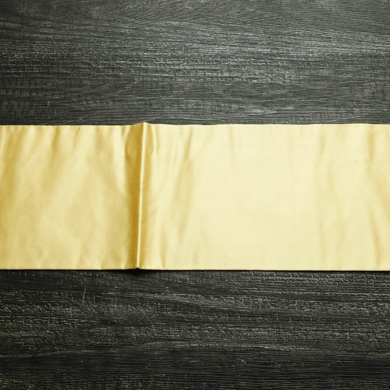 名古屋帯 太鼓柄 金駒刺繍 正絹 古典柄 名古屋仕立て なごや帯 リサイクル帯 帯 刺繍 御所車 クリーム_画像15