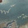 アンティーク帯 正絹 幾何学柄・抽象柄 通し仕立て なごや帯 リサイクル帯 帯 青・紺_画像5