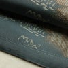 アンティーク帯 正絹 幾何学柄・抽象柄 通し仕立て なごや帯 リサイクル帯 帯 青・紺_画像7