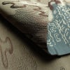 アンティーク帯 正絹 幾何学柄・抽象柄 通し仕立て なごや帯 リサイクル帯 帯 青・紺_画像10