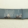 アンティーク帯 正絹 幾何学柄・抽象柄 通し仕立て なごや帯 リサイクル帯 帯 青・紺_画像14