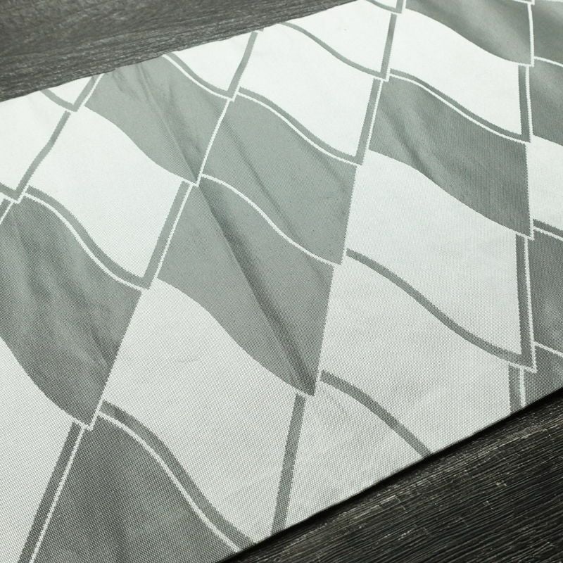 名古屋帯 六通柄 良品 正絹 古典柄 名古屋仕立て なごや帯 リサイクル帯 帯 グレー_画像11