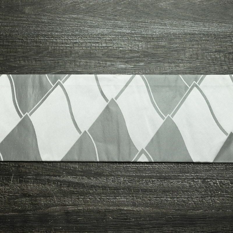 名古屋帯 六通柄 良品 正絹 古典柄 名古屋仕立て なごや帯 リサイクル帯 帯 グレー_画像14