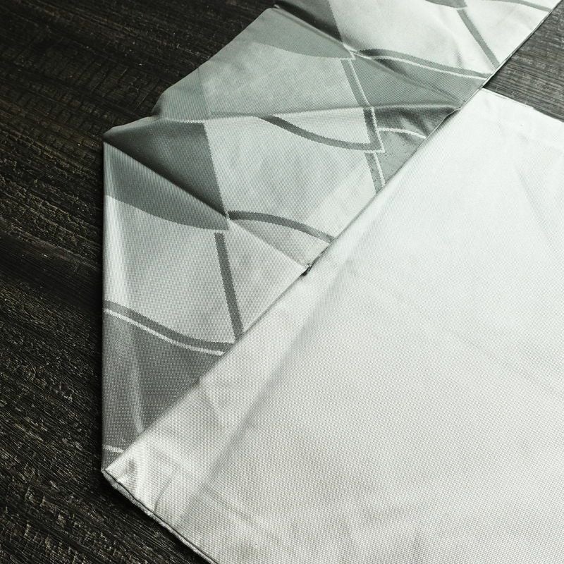 名古屋帯 六通柄 良品 正絹 古典柄 名古屋仕立て なごや帯 リサイクル帯 帯 グレー_画像19