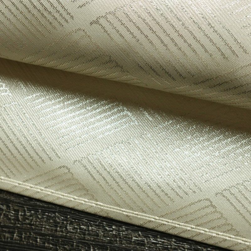 名古屋帯 太鼓柄 美品 正絹 花柄 名古屋仕立て なごや帯 リサイクル帯 帯 刺繍 箔 未使用品 桜 金・銀_画像7