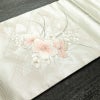 名古屋帯 太鼓柄 美品 正絹 花柄 名古屋仕立て なごや帯 リサイクル帯 帯 刺繍 箔 未使用品 桜 金・銀_画像11