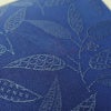 名古屋帯 全通柄 正絹 木の葉・植物柄 名古屋仕立て なごや帯 リサイクル帯 帯 青・紺_画像3