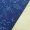 名古屋帯 全通柄 正絹 木の葉・植物柄 名古屋仕立て なごや帯 リサイクル帯 帯 青・紺_画像14