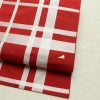 名古屋帯 六通柄 正絹 チェック・格子柄 名古屋仕立て なごや帯 リサイクル帯 帯 赤・朱_画像3