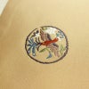 名古屋帯 太鼓柄 正絹 人物・動物柄 名古屋仕立て なごや帯 リサイクル帯 帯 刺繍 金糸 ベージュ_画像5