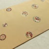 名古屋帯 太鼓柄 正絹 人物・動物柄 名古屋仕立て なごや帯 リサイクル帯 帯 刺繍 金糸 ベージュ_画像11