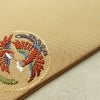 名古屋帯 太鼓柄 正絹 人物・動物柄 名古屋仕立て なごや帯 リサイクル帯 帯 刺繍 金糸 ベージュ_画像12