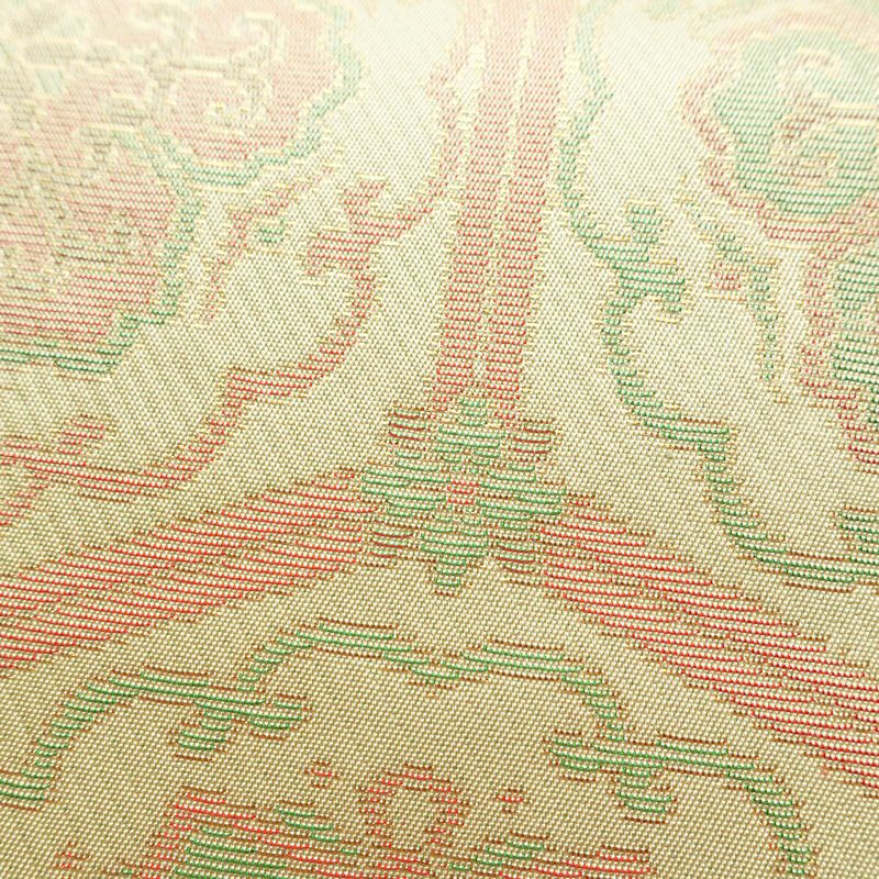 名古屋帯 六通柄 美品 正絹 亀甲柄 名古屋仕立て なごや帯 リサイクル帯 帯 未使用品 ベージュ_画像6