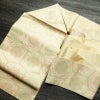 名古屋帯 六通柄 美品 正絹 亀甲柄 名古屋仕立て なごや帯 リサイクル帯 帯 未使用品 ベージュ_画像17