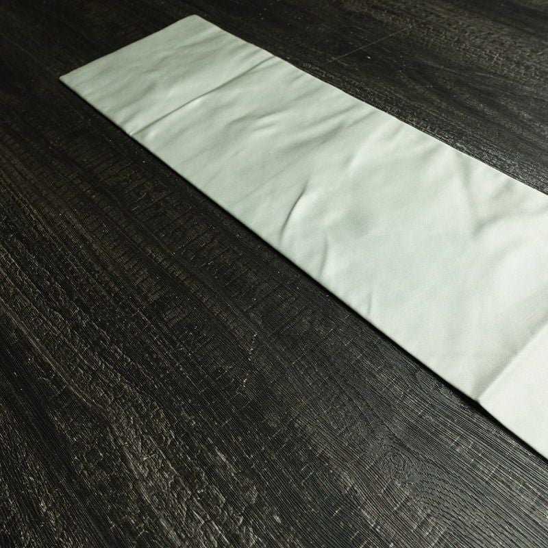 名古屋帯 太鼓柄 正絹 花柄 名古屋仕立て なごや帯 リサイクル帯 帯 椿 刺繍 箔 緑・うぐいす色_画像16