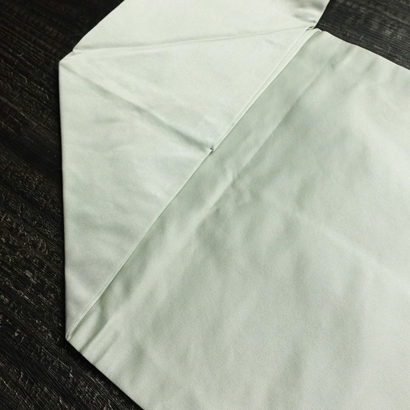 名古屋帯 太鼓柄 正絹 花柄 名古屋仕立て なごや帯 リサイクル帯 帯 椿 刺繍 箔 緑・うぐいす色_画像19