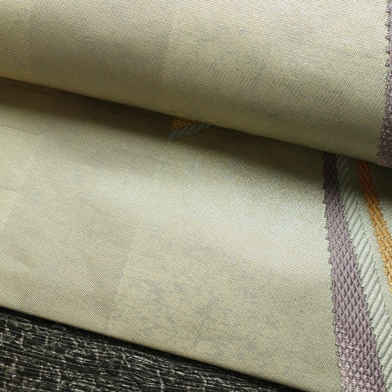 名古屋帯 太鼓柄 落款入り 正絹 古典柄 名古屋仕立て なごや帯 リサイクル帯 帯 グレー_画像7