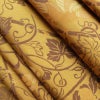 名古屋帯 全通柄 正絹 美保姿 木の葉・植物柄 通し仕立て なごや帯 リサイクル帯 帯 黄・黄土色_画像19