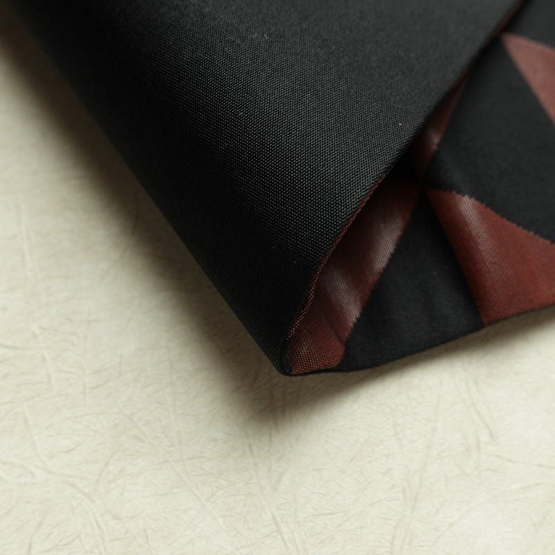 名古屋帯 六通柄 良品 正絹 古典柄 名古屋仕立て なごや帯 リサイクル帯 折り鶴 折り紙 かざぐるま 帯 刺繍 黒_画像10