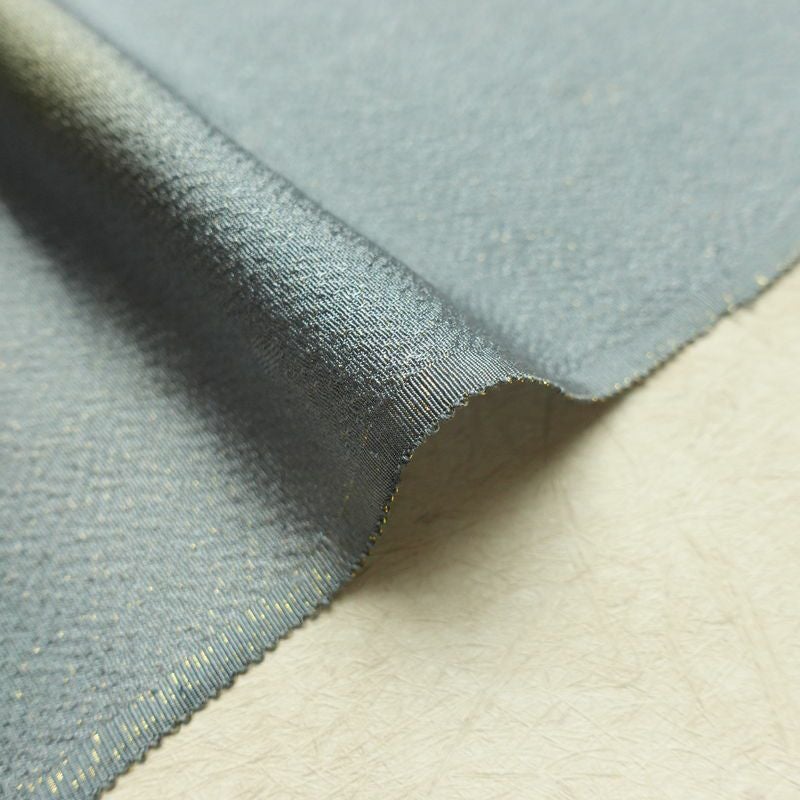 帯揚げ帯締めセット 美品 セット品 縮緬 正絹 花柄 金糸 フォーマル くすみブルー 青・紺_画像11