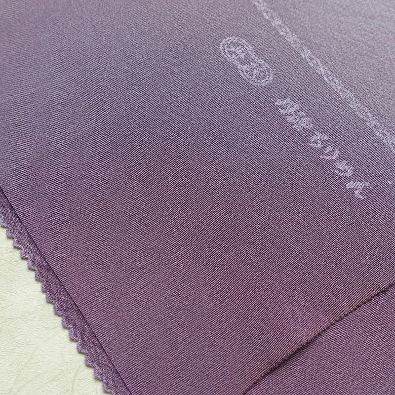 帯揚げ帯締めセット 美品 セット品 縮緬 平組 フォーマル用 正絹 木の葉・植物柄 上品 紫・藤色_画像5