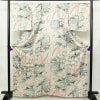 小紋 正絹 花柄 袷仕立て 身丈163cm 裄丈68.5cm リサイクル着物 着物 金彩 ピンク_画像1