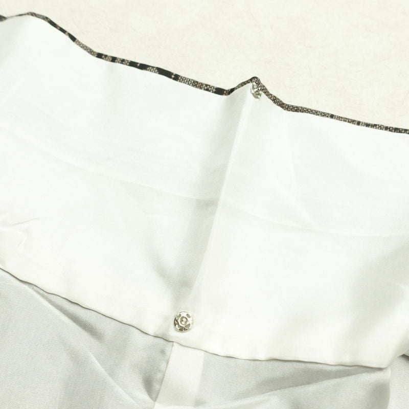 大島紬 正絹 木の葉・植物柄 袷仕立て 身丈154.5cm 裄丈62.5cm リサイクル着物 着物 松 茶_画像20