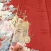 振袖 正絹 古典柄 伊達衿付き 袷仕立て 身丈166cm 裄丈67cm リサイクル着物 着物 箔 金彩 成人式 二十歳 二十歳の集い 盛り上げ箔 梅 赤・朱_画像6