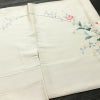 訪問着 加賀友禅 紬訪問着 元子 落款入り 正絹 花柄 袷仕立て 身丈160.5cm 裄丈68cm リサイクル着物 一部しつけ糸付き 着物 紬地 クリーム_画像14