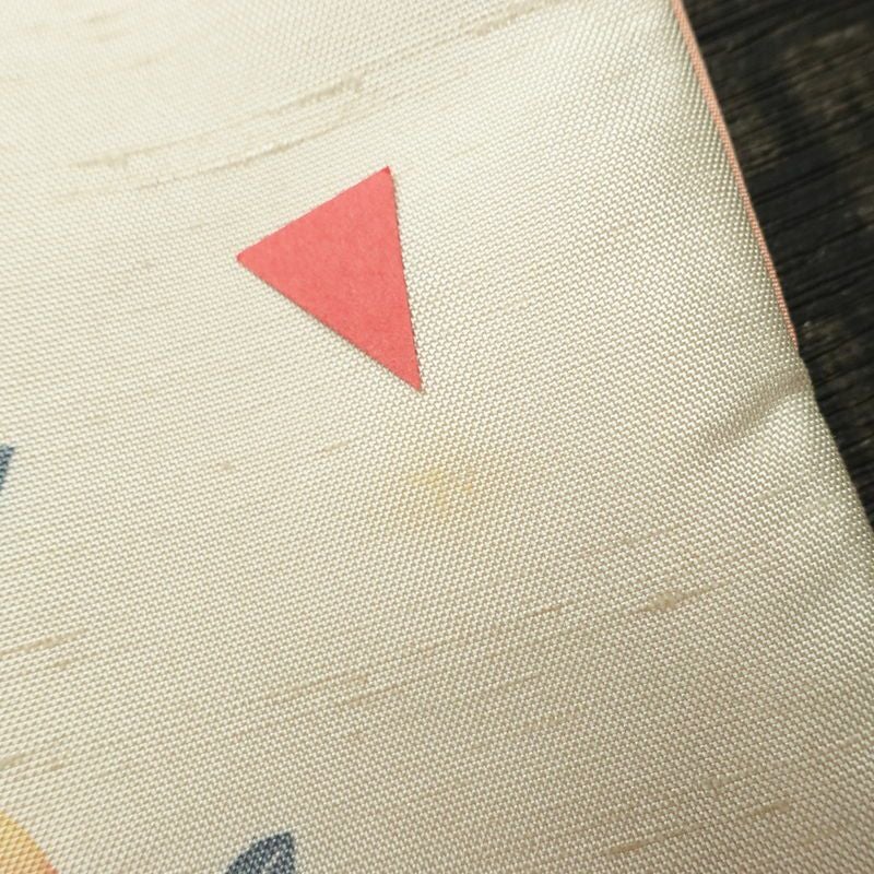 訪問着 加賀友禅 紬訪問着 元子 落款入り 正絹 花柄 袷仕立て 身丈160.5cm 裄丈68cm リサイクル着物 一部しつけ糸付き 着物 紬地 クリーム_画像15