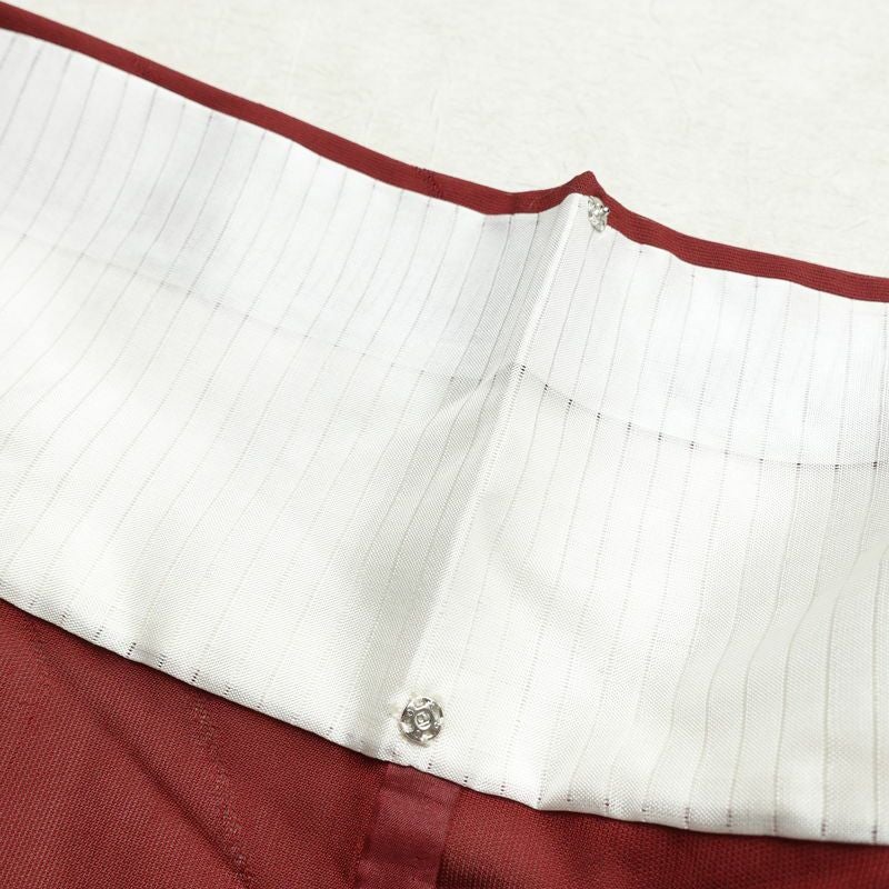 盛夏 紗 しつけ糸付き 正絹 流水・波柄 単衣仕立て 身丈163.5cm 裄丈65.5cm リサイクル着物 着物 薄物 赤・朱_画像19