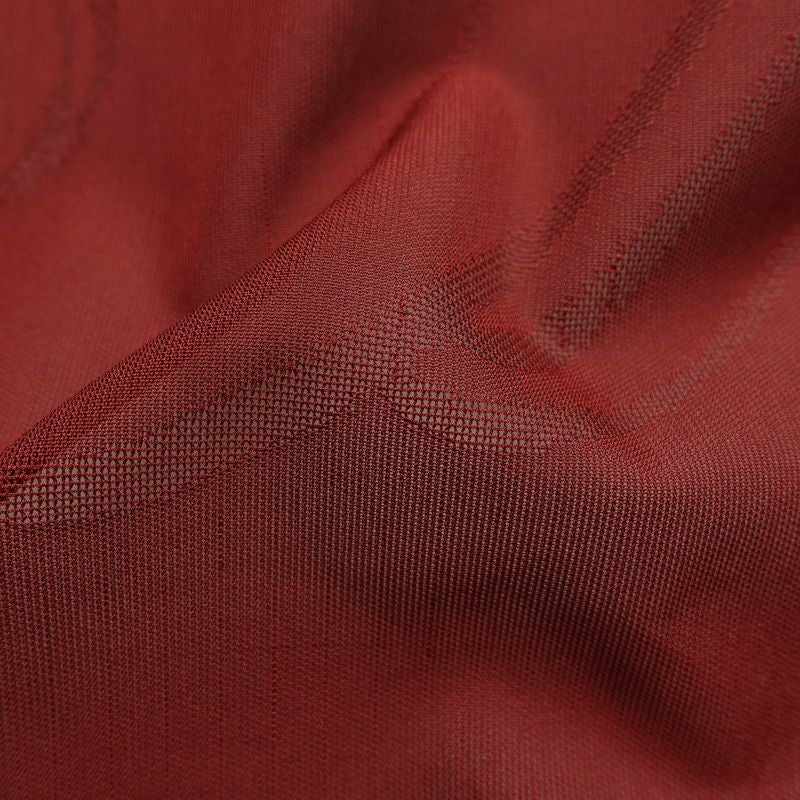 盛夏 紗 しつけ糸付き 正絹 流水・波柄 単衣仕立て 身丈163.5cm 裄丈65.5cm リサイクル着物 着物 薄物 赤・朱_画像20