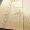 付け下げ 正絹 古典柄 袷仕立て 身丈160cm 裄丈67.5cm リサイクル着物 着物 鼓 箔 金彩 扇子 ピンク_画像4