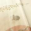 付け下げ 正絹 古典柄 袷仕立て 身丈160cm 裄丈67.5cm リサイクル着物 着物 鼓 箔 金彩 扇子 ピンク_画像10