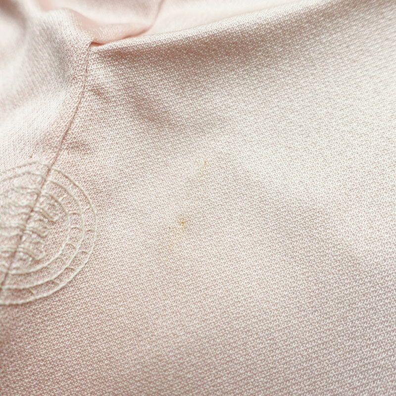 付け下げ 一つ紋付き 正絹 風景柄 袷仕立て 身丈165cm 裄丈66.5cm リサイクル着物 一部しつけ糸付き 着物 ピンク_画像13