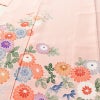 付け下げ 縮緬 一つ紋付き 伊達衿付き 正絹 花柄 袷仕立て 身丈160.5cm 裄丈65.5cm リサイクル着物 着物 入学式 七五三 フォーマル 菊 ピンク_画像5