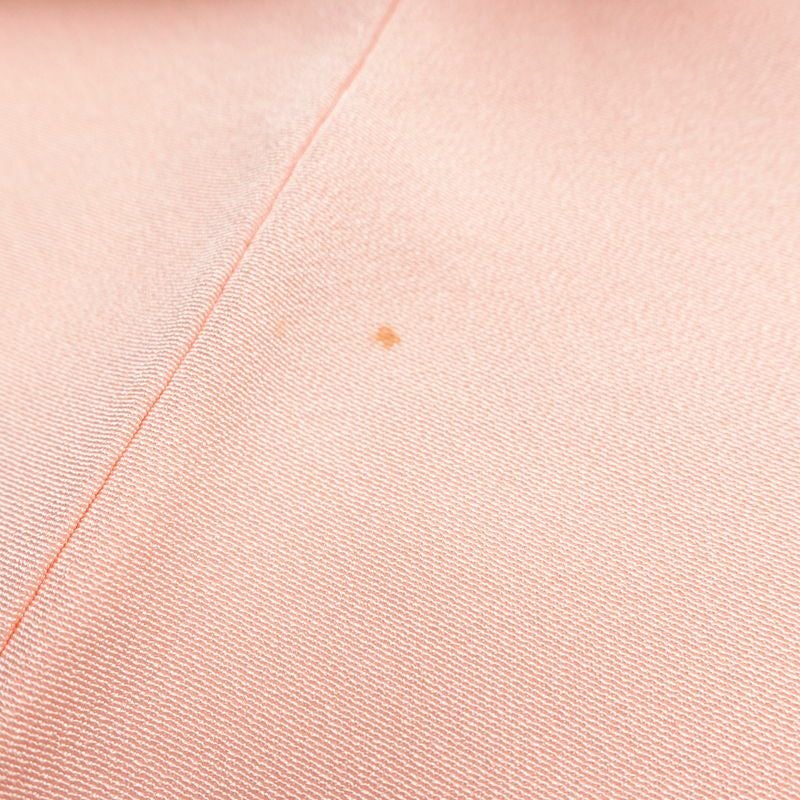 付け下げ 縮緬 一つ紋付き 伊達衿付き 正絹 花柄 袷仕立て 身丈160.5cm 裄丈65.5cm リサイクル着物 着物 入学式 七五三 フォーマル 菊 ピンク_画像10