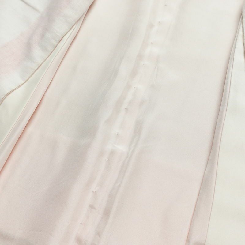 付け下げ 縮緬 一つ紋付き 伊達衿付き 正絹 花柄 袷仕立て 身丈160.5cm 裄丈65.5cm リサイクル着物 着物 入学式 七五三 フォーマル 菊 ピンク_画像17