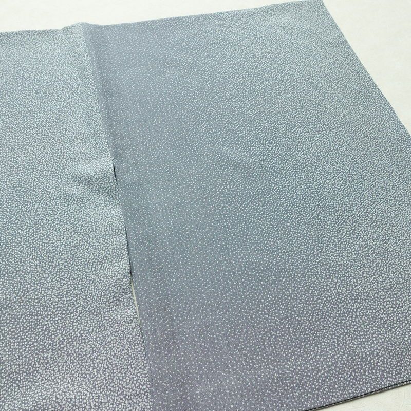 単衣 小紋 良品 縮緬 正絹 その他の柄 単衣仕立て 身丈163cm 裄丈64.5cm リサイクル着物 着物 青・紺_画像11