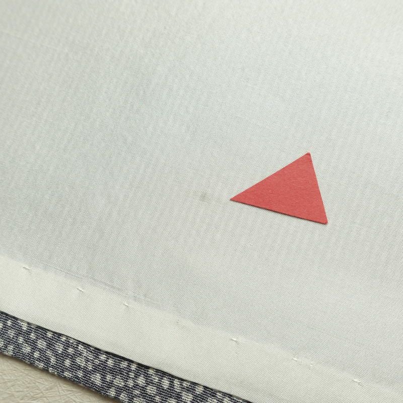 単衣 小紋 良品 縮緬 正絹 その他の柄 単衣仕立て 身丈163cm 裄丈64.5cm リサイクル着物 着物 青・紺_画像20